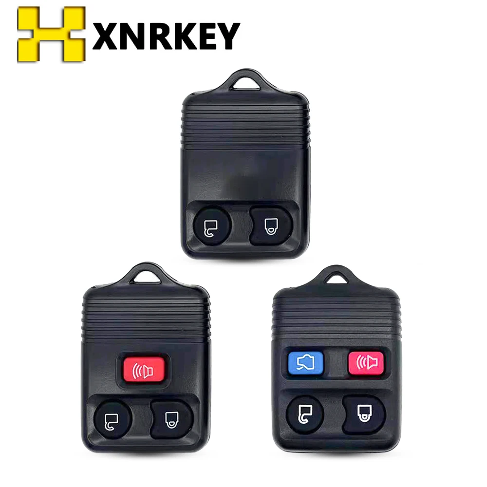 XNRKEY 2/3/4 Buttons Remote Key Case for Ford Escape F 150 Explorer 2001 - 2007 Replacement Key Shell Without Blade