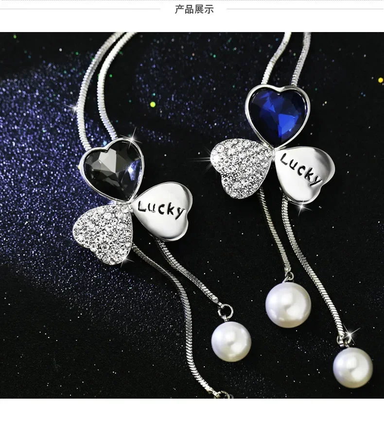 

Новый сектор, оригинальные любовные кристаллы от Swarovski, Опаловый чокер, ожерелья для одежды, ювелирные изделия для женщин, Рождественская вечеринка