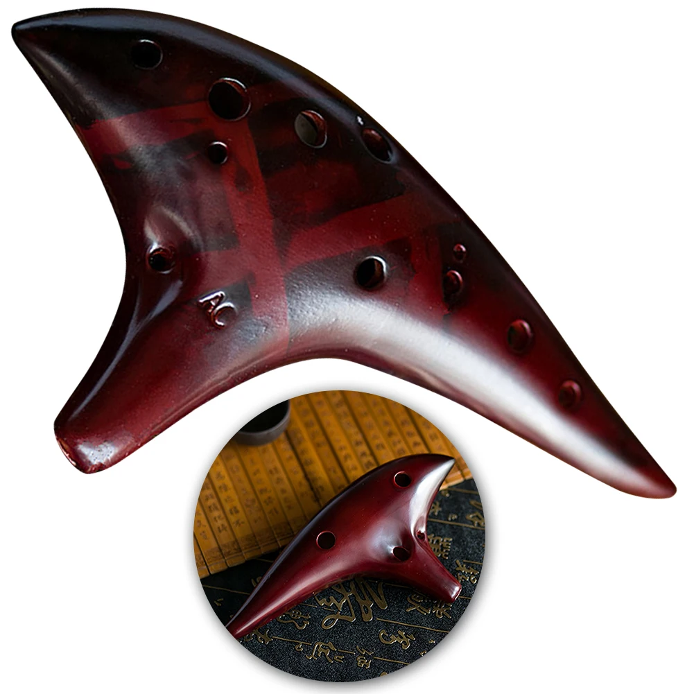 12 Hole Professional Ocarina Stable Intonation Alto C Tone Ocarina Flute with Protective Bag Instrument for Music Lover Beginner