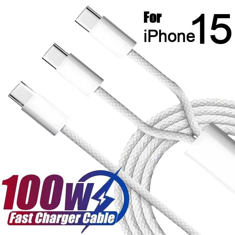

Высокоскоростной провод для Apple IPhone 15, 100 Вт, Type C