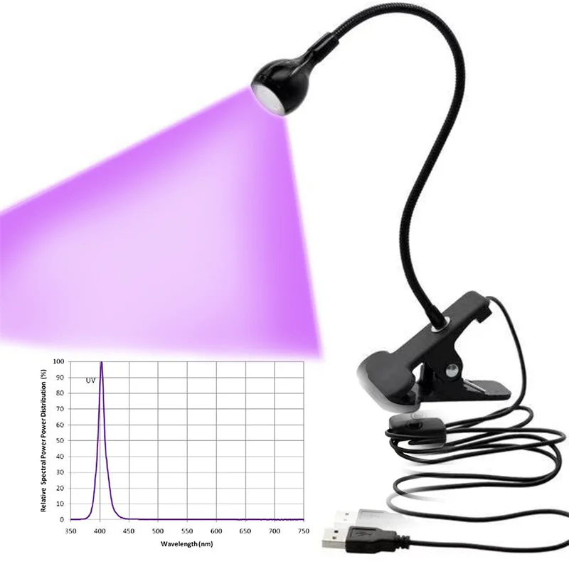 LED 자외선 네일 건조 램프 USB LED 테이블 램프 유연하고 밝은 LED UV 젤 경화 네일 아트용 현금 의료 감지기