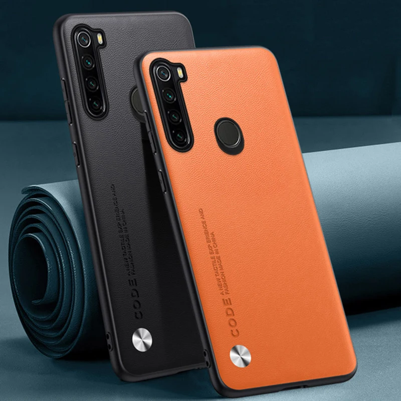 Étui de luxe en cuir PU pour Xiaomi Redmi Note 8 Note8 T, coque arrière de Protection en Silicone pour téléphone Redmi Note 8T 8 T Note8T