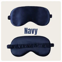Luxurious Double - Sided Silk Sleep Mask with Breathable Light - Blocking Design and Elastic Straps - One Size (Navy Blue)