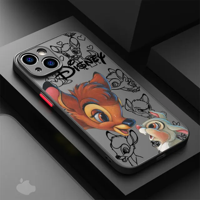 thumbnail image 1 of Disney Bambi Deer Case for iPhone 8 Plus 13 XS X SE 11 Pro 7 6S 14 Pro Max 12 Mini 15 Pro XR 14 Bumper Clear Shockproof Cover, 1 of 5