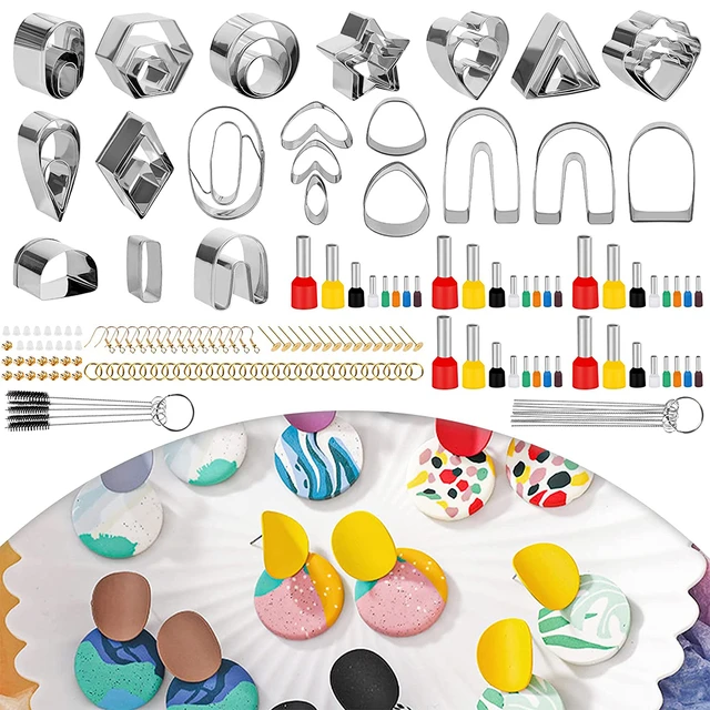 Polymer Clay Cutters 169 Pcs Clay Earring Cutters Jewelry Making Polymer  Clay Cutter Mini Cookie Cutter Shapes Set - AliExpress