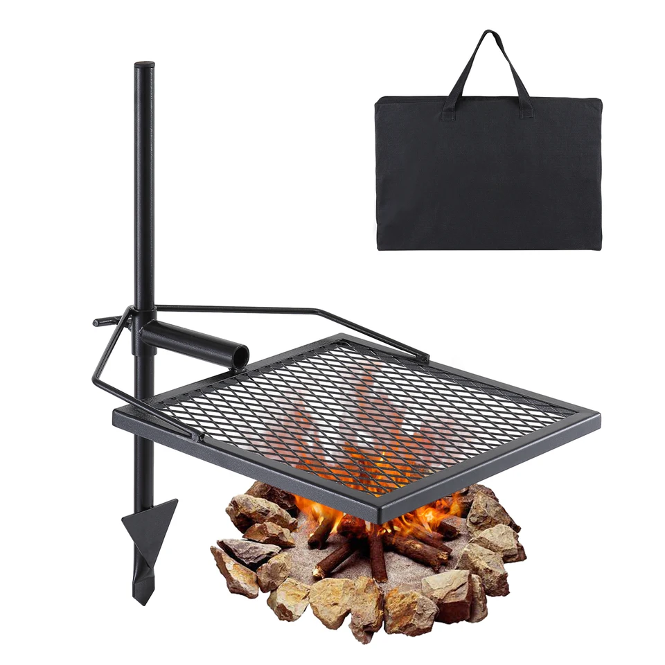 Portable Premium Steel Campfire Charcoal Grill Rack