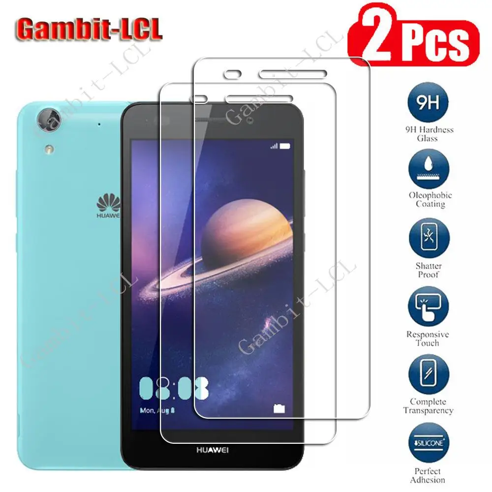 2Pcs 9H Original Protective Tempered Glass For Huawei Y6Ii Y6 Ii 2 Cam-L03 Cam-L21 Cam-L23 5.5" Screen Protector Cover Film