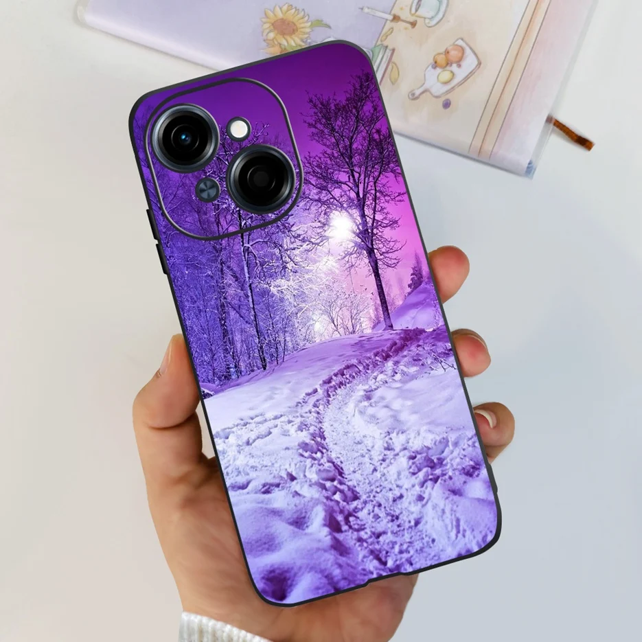 Luxury Painted Soft Silicone Case for Tecno Spark Go 2025 and Pop 9