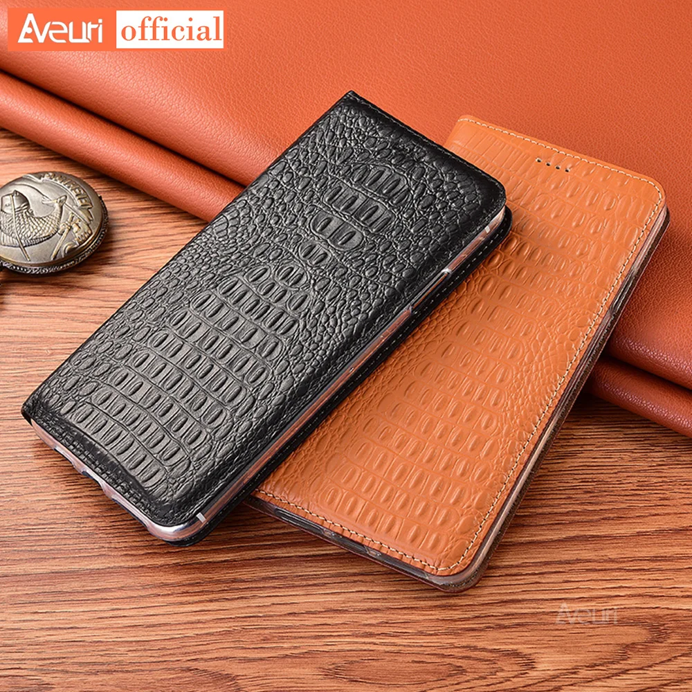 

Luxury Genuine Leather Flip Case For Google Pixel 8 7 6 Pro Crocodile Style Phone Case For Google Pixel 6a 7a 8Pro Cover Coque