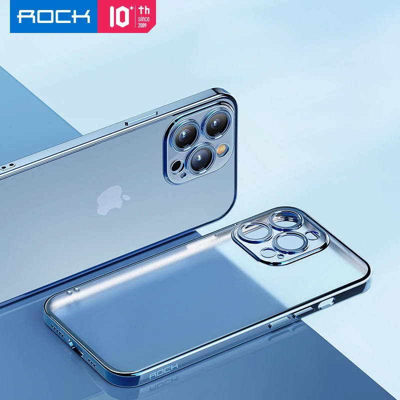 For Iphone 13 Pro Max Case Rock Luxury Electroplated Ultra-Thin Matte Cover For Iphone 13 Pro Fingerprint Resistant Frame