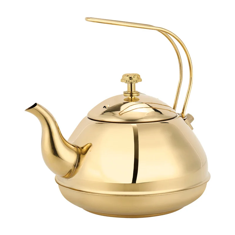2L Stainless Steel Teapot Kettle Boiling Water Kettle with Infuser Filter for Induction Cooker Kitchen Home