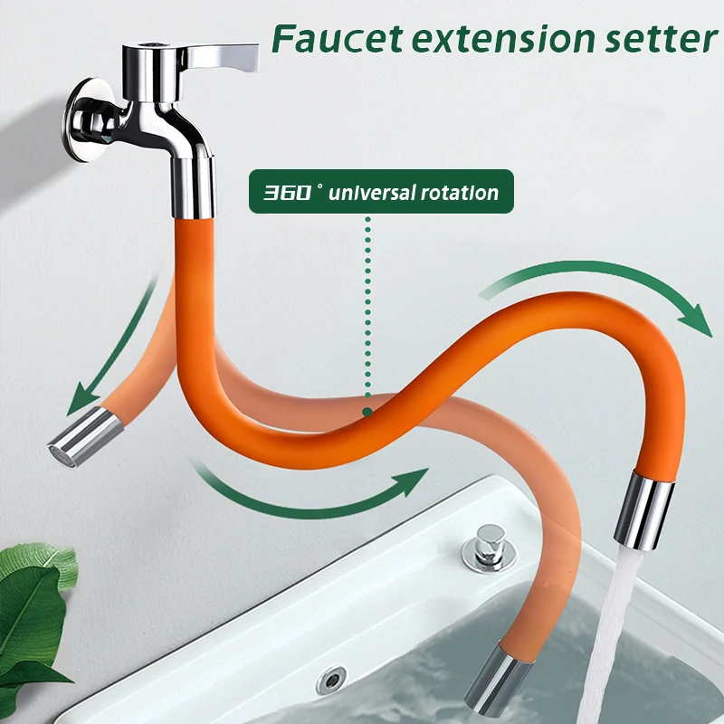 

360° Rotation Faucet Extension Extender Universal Splash-proof Extension Tube Bathroom Adjust New Alloy Faucet Nozzle Adapter