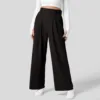 Women Straight High Waisted Trousers Fashionable Casual Loose Women'S Pants Solid Color Wide Leg Trousers 1