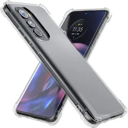 Crystal Clear Anti-Slip Shockproof Case for Moto Edge 5G UW 2022 - Durable Flexible TPU Cover (Clear)