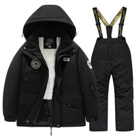 Combinaison de ski d'hiver pour enfants, pour garçons et filles, manteau épais coupe-vent et imperméable pour la chaleur et la neige, équipement de jeu 2