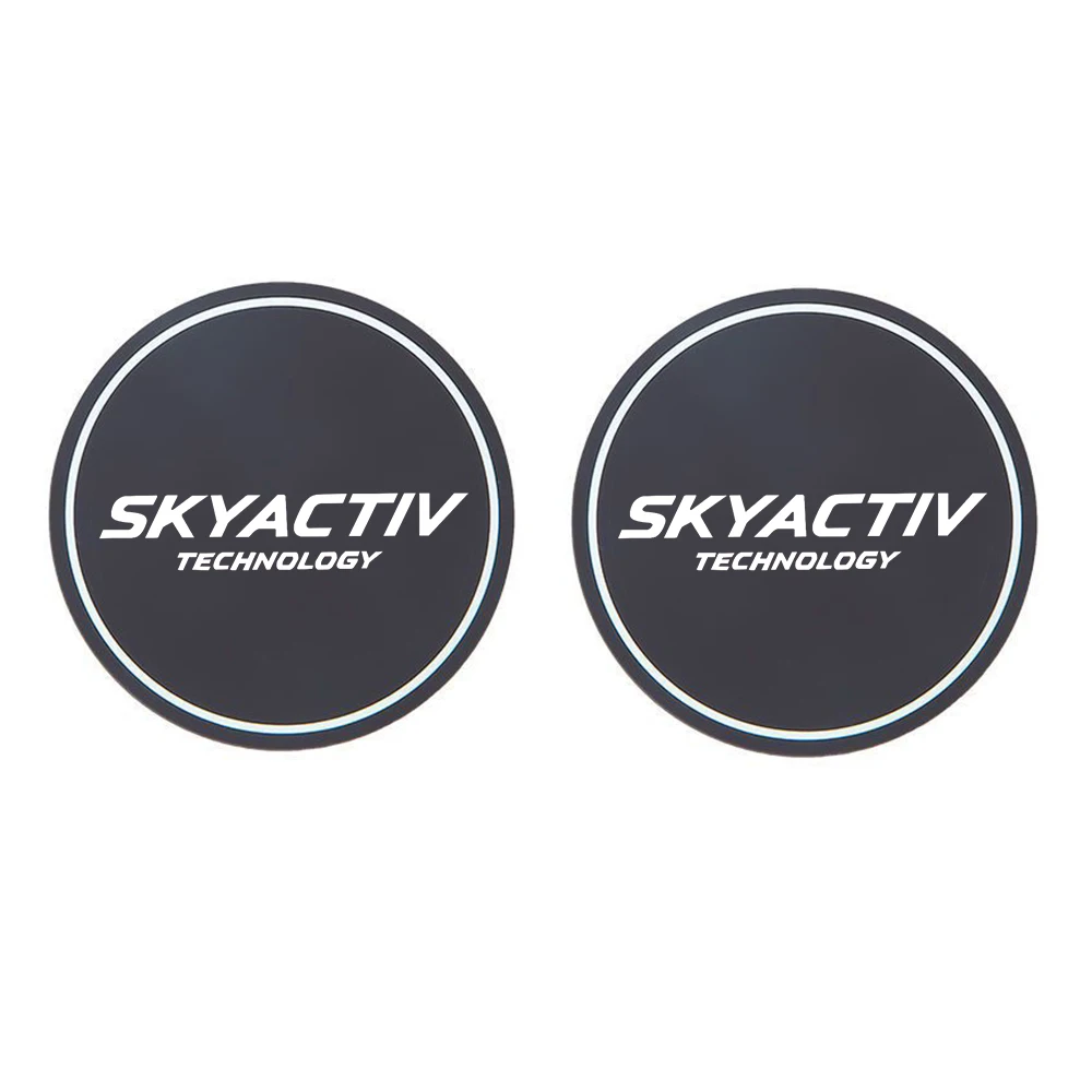 Car Water Cup Pad ottle Holder Coaster Auto Interior Cup Holder 2 pcs for Mazda skyactive 2 3 5 6 8 cx3 cx4 cx5 cx8 cx9 cx30 cup holder coasters car coaster pads