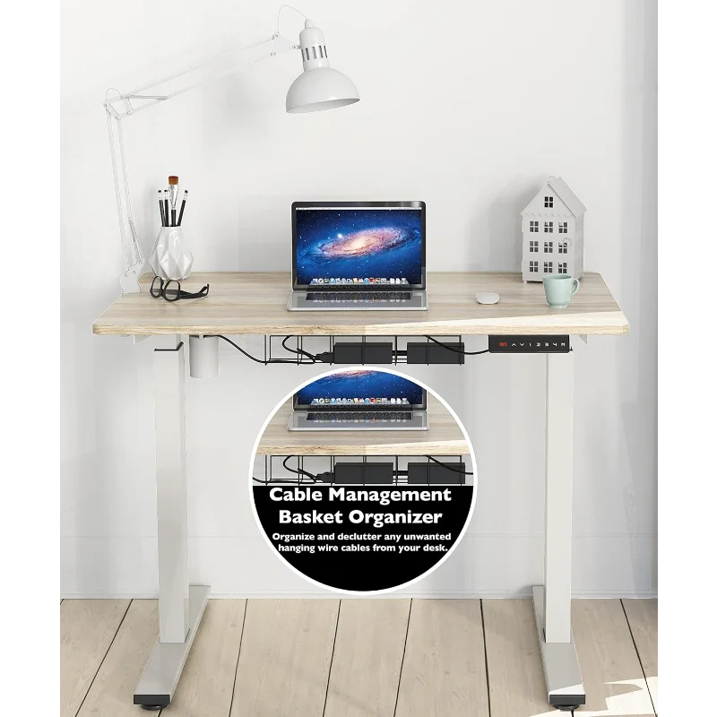 

SHW Memory Preset Electric Height Adjustable Standing Desk, 40 x 24 Inches, Maple