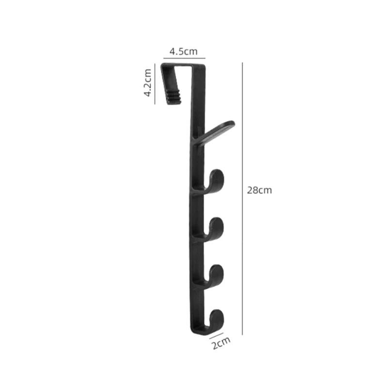New Multifunctional Five-segment Hooks Storage Household Hook Rack Organizer Clothes Coat Hat Bag Hanger Holder