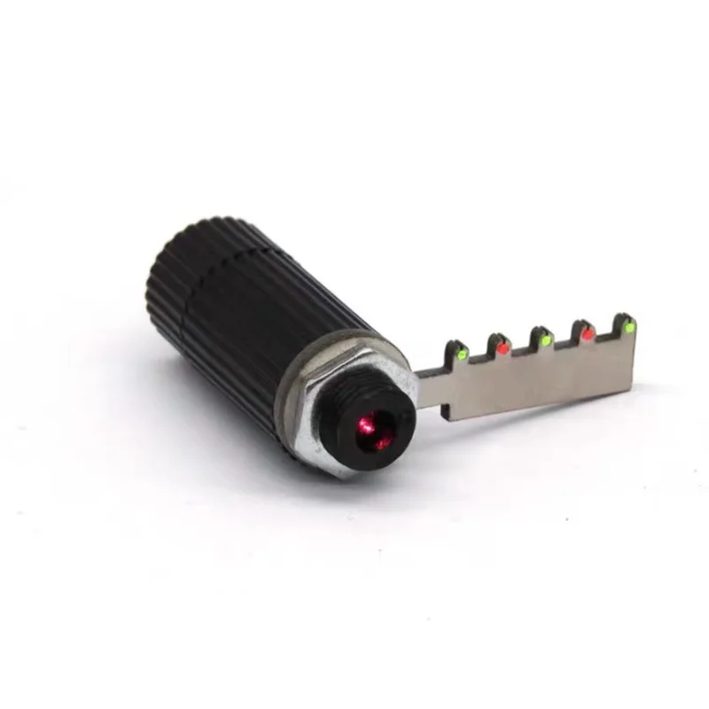1pcs Slingshot Sight Accessory Laser Infrared Stainless Steel Six-link Mechanical Sight LED Light Fiber Optic Point slingshot bow sight