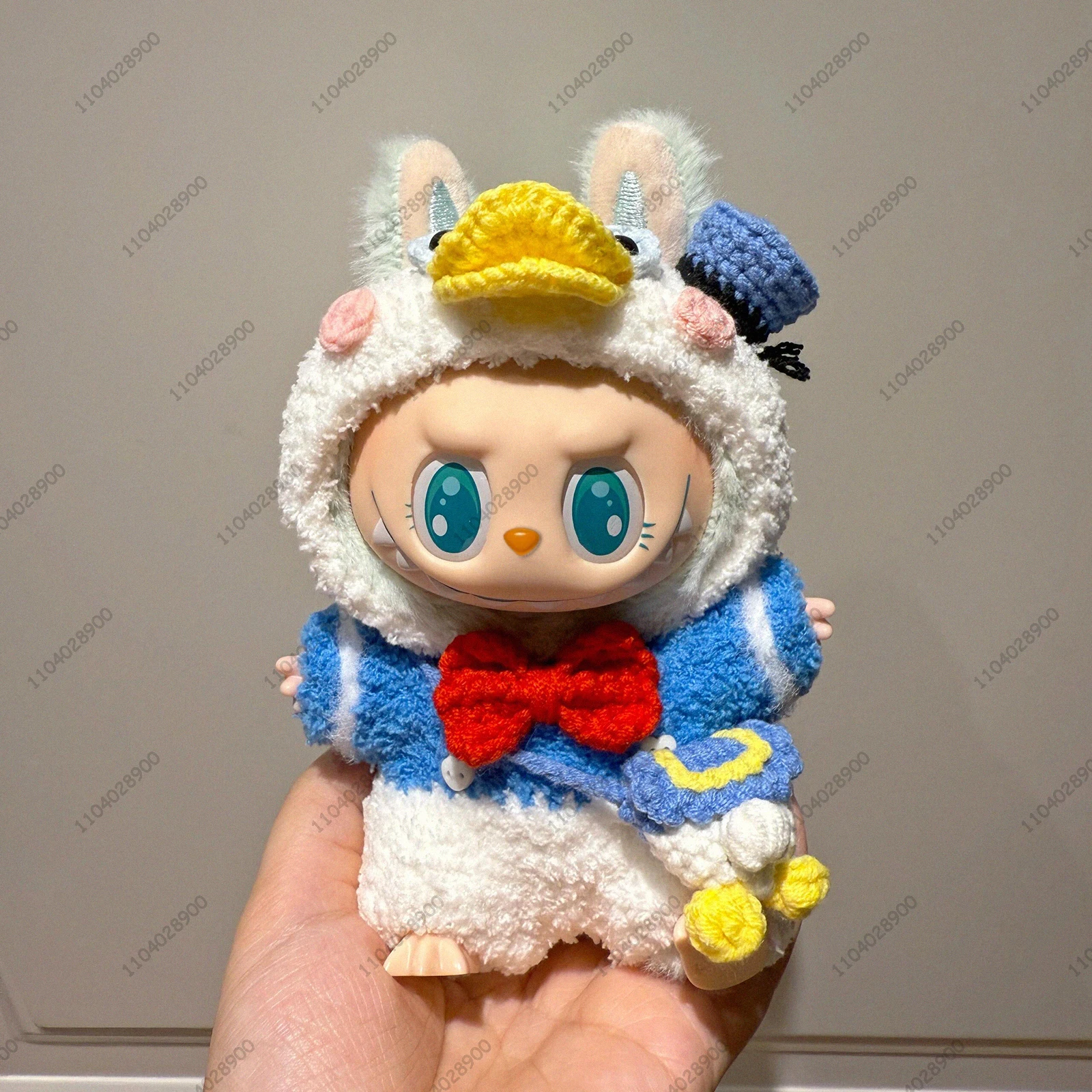 Labubu The Monsters Disney Mickey Mouse Costume Doll Clothes 1:1 Replica Vinyl Face Doll Action Figure Bag Charm Pendant Gift