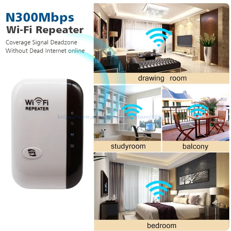 Wireless WiFi Repeater, Long Range WiFi Extender, Router Repeater, 300Mbps Network Booster, Access Point AP DIY - 3