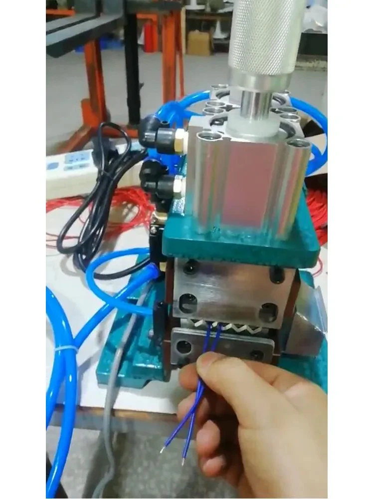 공압 수직 리본 와이어 스트리핑 기계, 수동 멀티 코어 케이블 스트리퍼, 14AWG 32AWG 와이어용, 3F, 4F