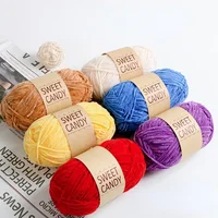 Chenille Wool Golden Velvet No.2 Edelweiss Hand Woven DIY Material Bag Crochet Doll Golden Velvet Fine Thread Group Crochet 1