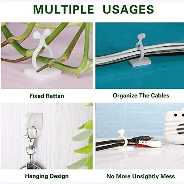 10-30 Darabos Növényi Hegymászó Fali Rögzítő Klipek Ön Adagoló Szőlő Tartó Kerti Falak Ragacsos Horog - Image 3