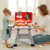 CUTE STONE Children's BBQ Grill Toy, Kitchen Playset, Realistic Smoke BBQ Grill Playset with Toy Kitchen Accessories. 4