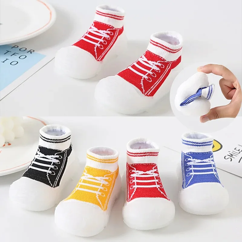 Fashion New Baby Girl Shoes Baby Socks Shoes Unisex Toddler Shoes Newborn Infant Soft Bottom Baby Boy Floor Shoes Child Gifts