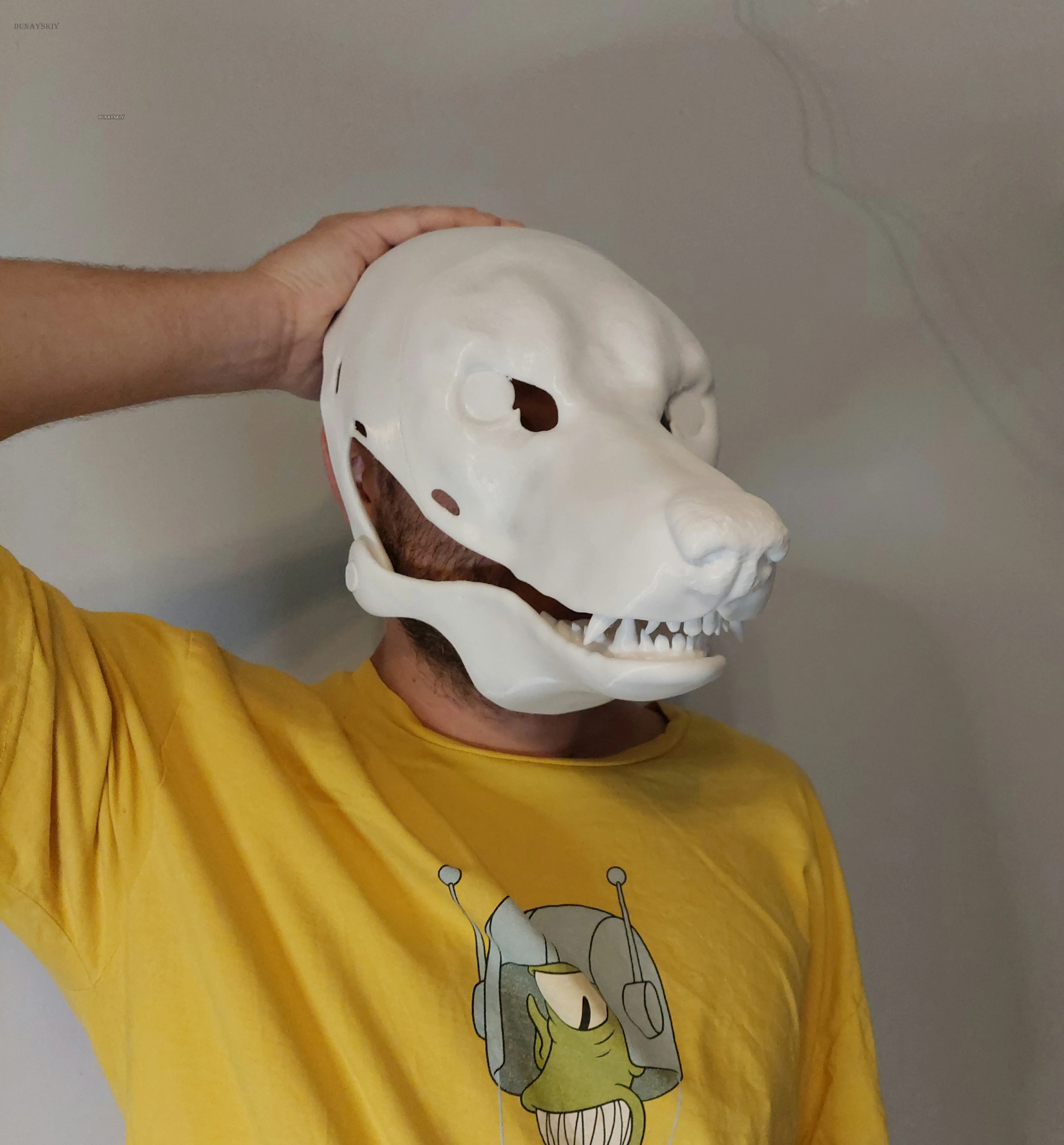 Kigurumi Base Beast Skull Mask Cosplay Fursuit Animal Wolf Head Skull Proboscis 3d Printing Masks Halloween Party Canine Teeth