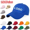 Customized logo for high-end pure cotton soft top baseball cap men's and women's duckbill cap sun hat design with embroidery 1