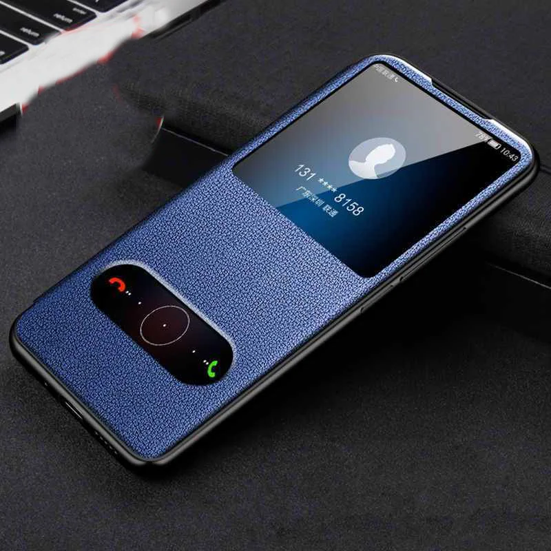 For Honor 90 Case Luxury Leather Double Window View Flip Cover for Honor 90 5G Honor90 Pro Book Case Shockproof Bag