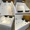 2 Person Whirlpool Bathtub,71” Whirlpool Tubs with 16 Jets,Jetted bathtub,Acrylic SPA Bath Tub,2 Person Hydro Massage Bathtub 1
