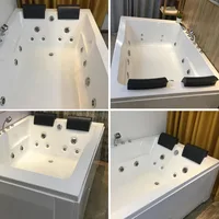 2 Person Whirlpool Bathtub,71” Whirlpool Tubs with 16 Jets,Jetted bathtub,Acrylic SPA Bath Tub,2 Person Hydro Massage Bathtub 1