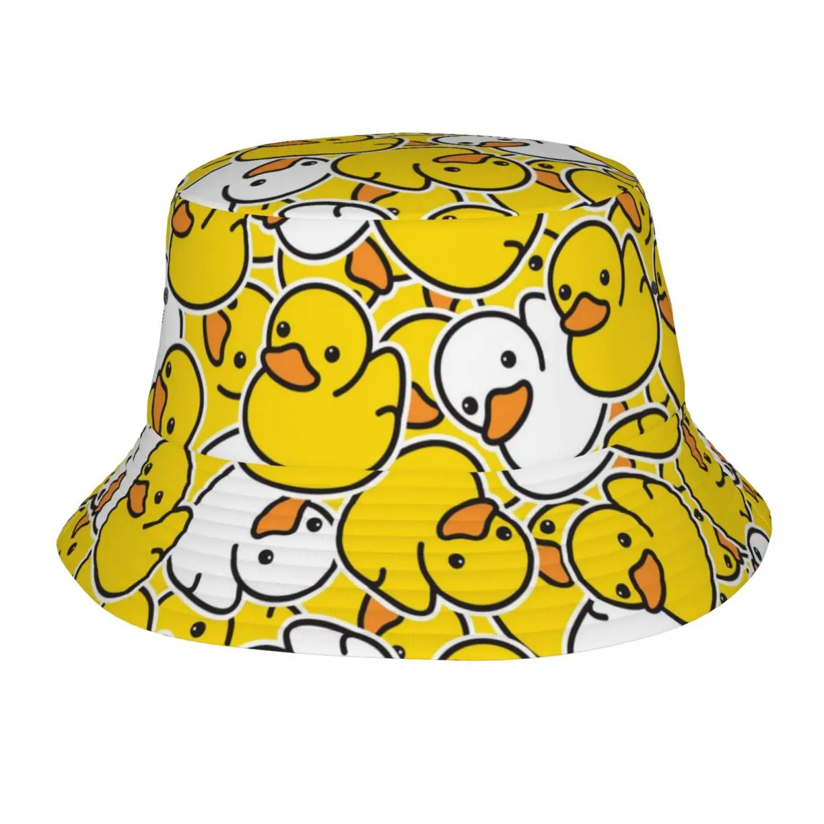 

Cute Duck Pattern Ducky Cartoon Bucket Hat Travel Headwear Accessories Animal Fishing Hats for Outdoor Sports Women Men Bob Hat