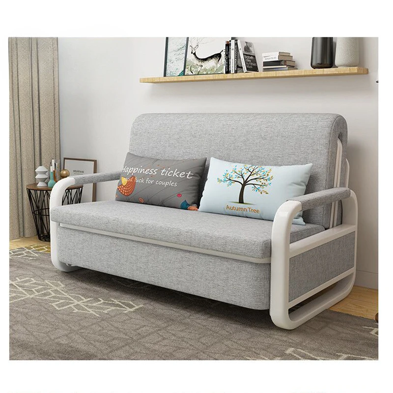 Tres asientos multifuncionales de lujo barato Convertible extraíble portátil espuma viscoelástica muebles de sala de estar cómodo sofá cama plegable