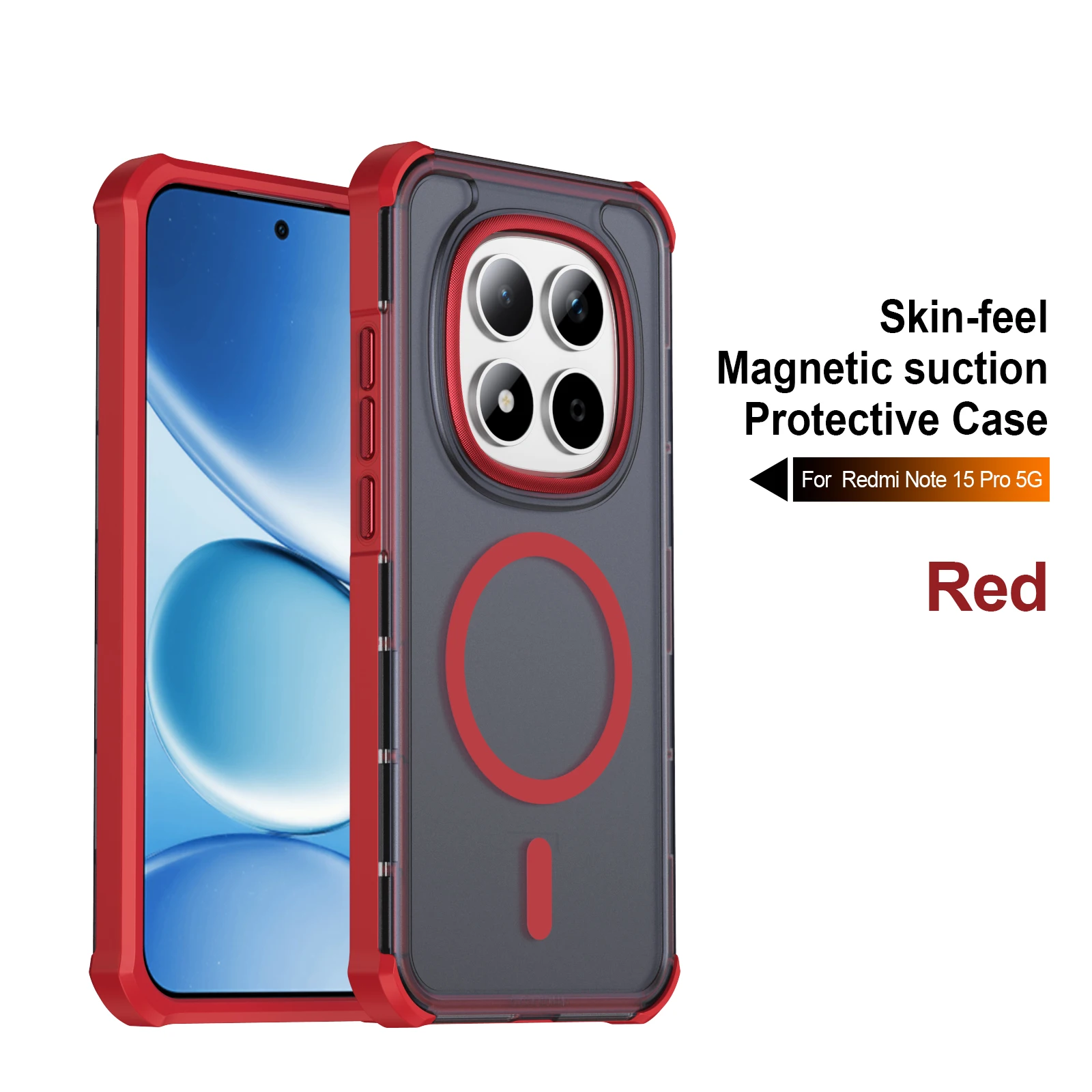 Enhanced Shockproof Matte Magnetic Phone Case with Magsafe Wireless Charging Compatibility