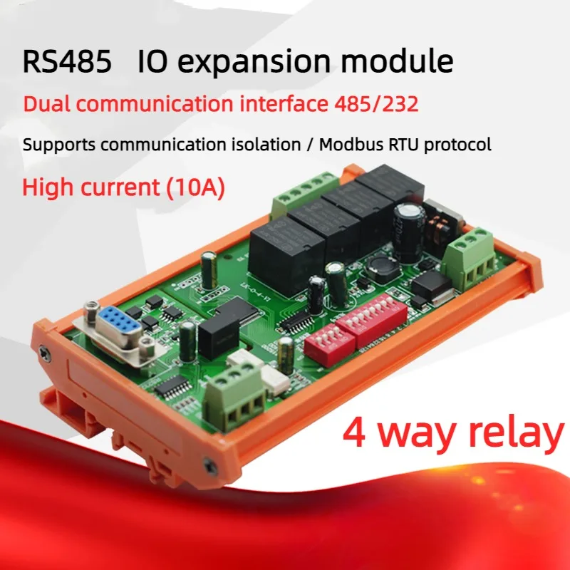 

NLK-O-4 Way RS485 Relay Module Relay IO Extension Modbus RTU Protocol Relay