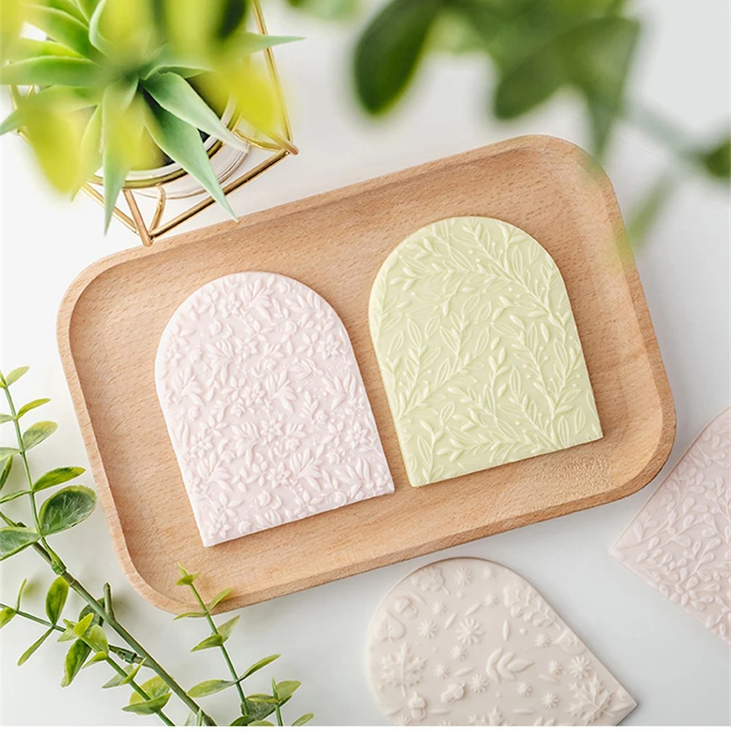 Description Picture 4 of itemLeaf Flower Vine Green Plants Texture Fondant Cookie Cutter Stamp Biscuit Embosser Mold Lace Arched Dessert Cake Decorating Tool