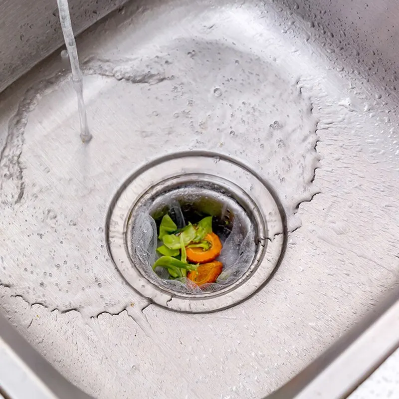 30pcs Kitchen Drain Residue Filter Garbage Bag Anti-Clogging Water Bag Sink Garbage Filter Mesh Pots Sewer Vegetables Strainers