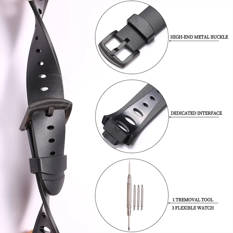 Rubber Strap Men For Suunto Observer SR X6HRM Outdoor Sports