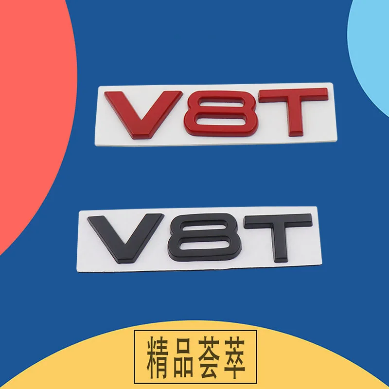 3D For A1 A3 A5 A6 A4 A7 Q3 Q5 Q7 V8T V6T V6 V8 T Emblem car Hood Fender trunk Rear Bonnet Nameplate Decal Badge Sticker 4