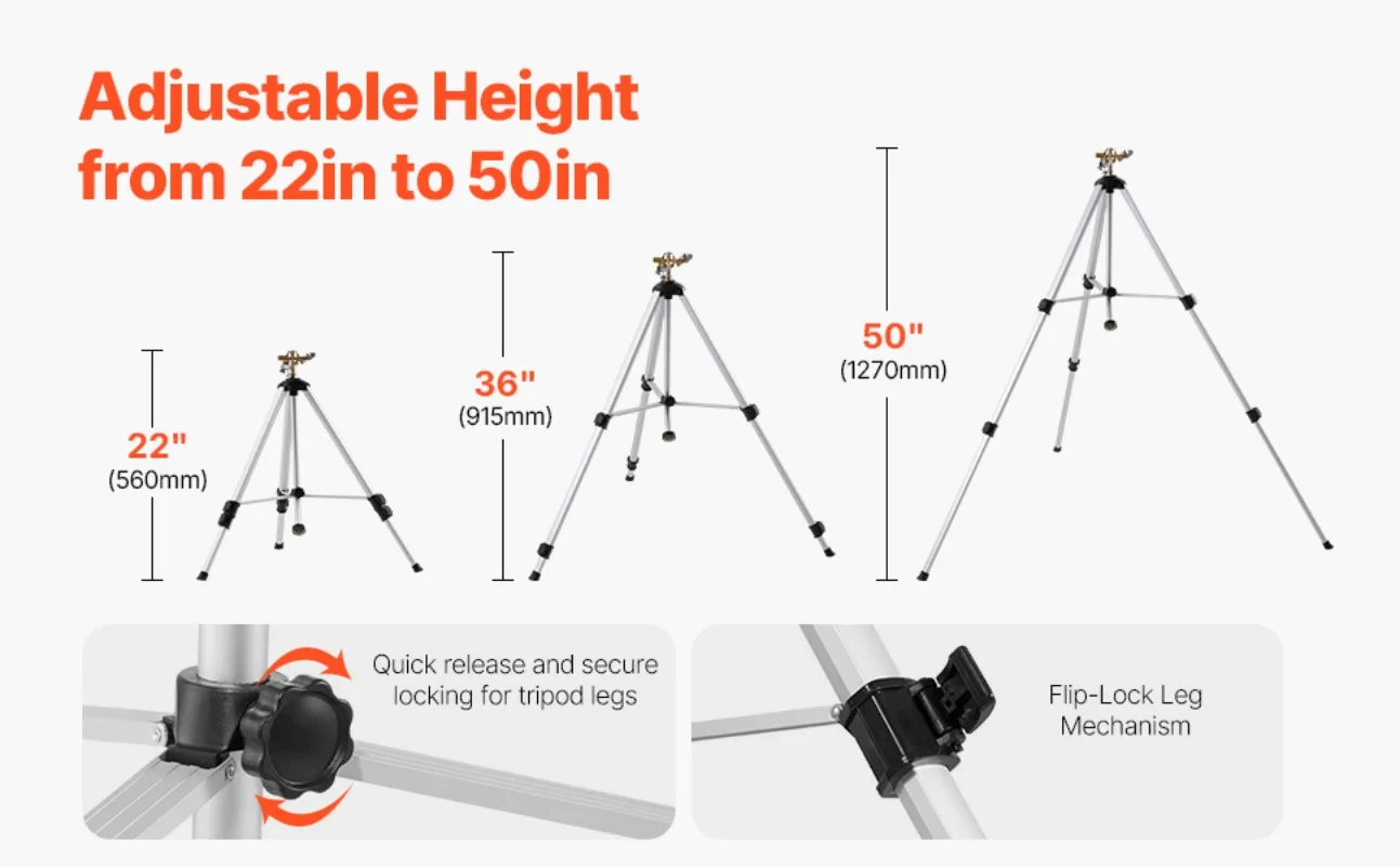 justerbart højdetripod