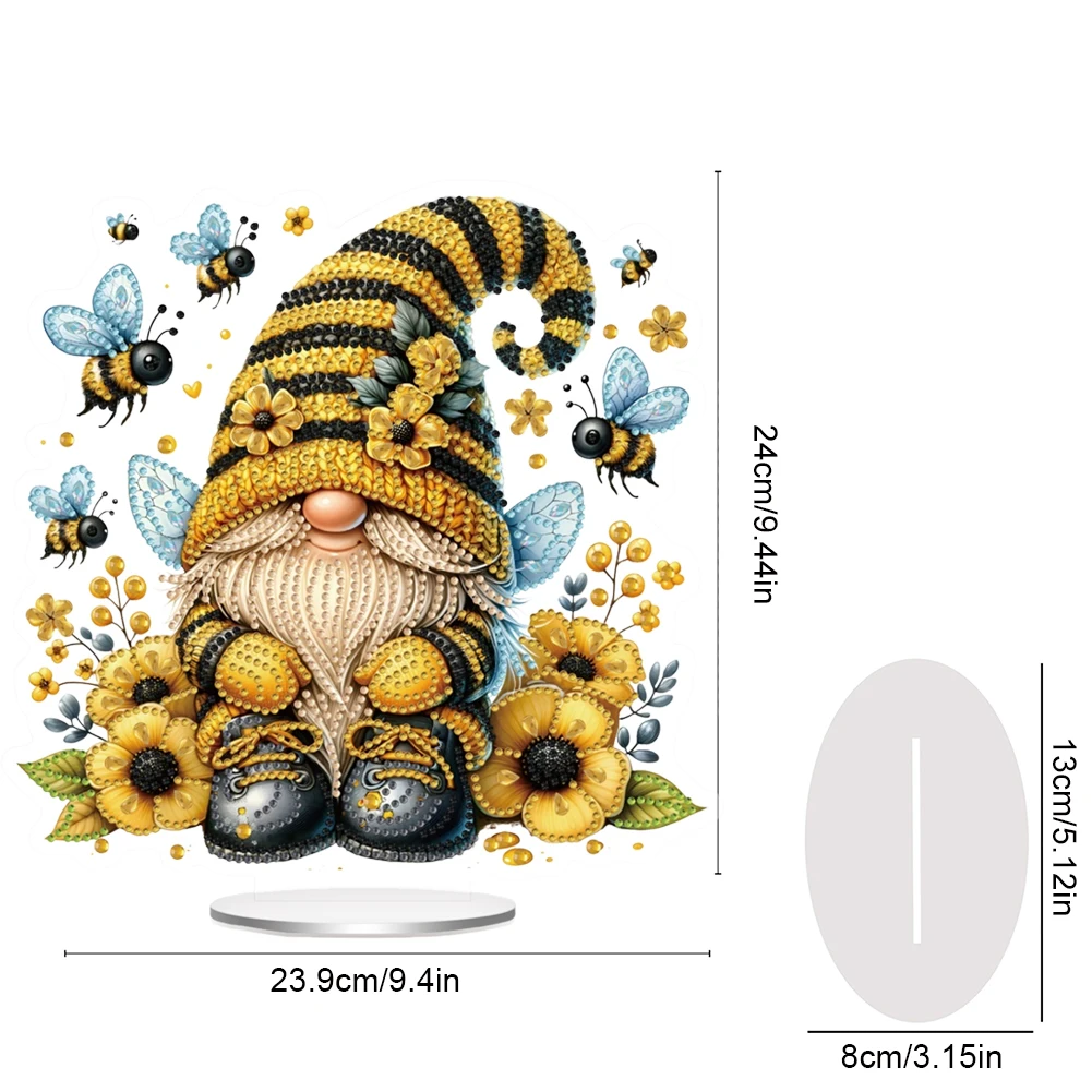 Acrylic DIY Diamond Painting Gnome Ornament Kit