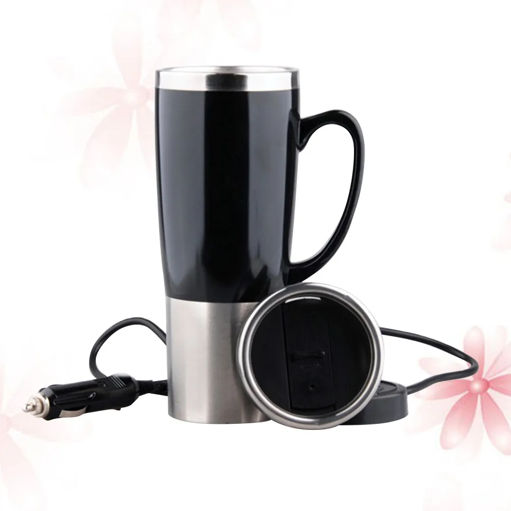 12V 스테인레스 스틸 자동차 전기 주전자 401-500ml 자동 물 가열기 빠른 가열 휴대용 여행용 선물 자동차 주전자