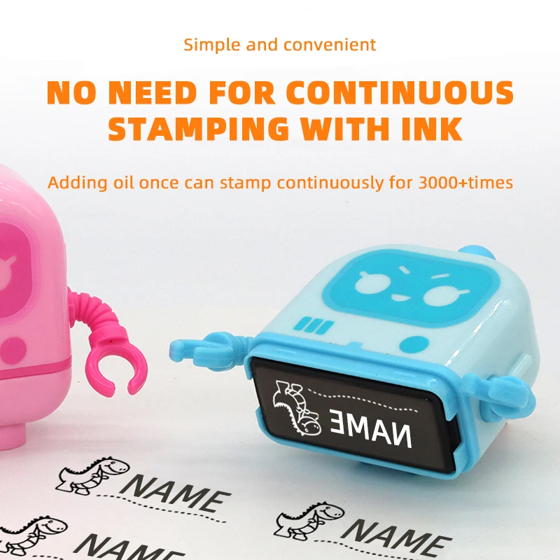 children's name stamp personalized waterproof stamp for clothing Men's and women's personalized ink pad stamps name stamp self ink stamps