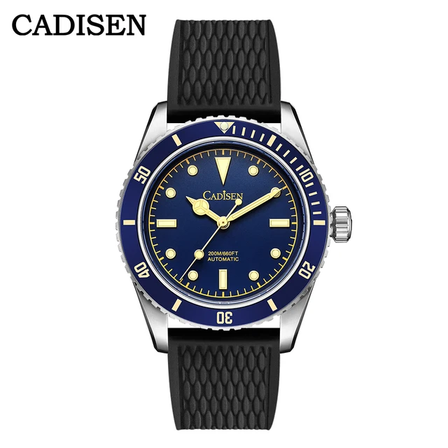 CADISEN Orologio al quarzo da uomo elegante campagne casual con cinturino in nylon impermeabile, 7067 verde
