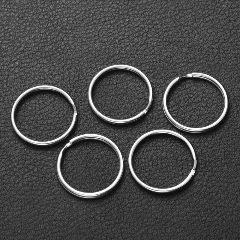 Silver Plated Metal Blank Keyring Keychain Split Ring Keyfob Key Holder Rings Jewelry DIY Findings Making Key Chains Accessories