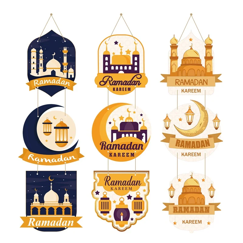 Eid Mubarak-Türaufhängungsflagge, Kareem Ramadan-Dekoration für Zuhause, 2025, Ramadan Mubarak, islamische muslimische Party-Dekoration, Happy Eid Al Adha – Detail 27
